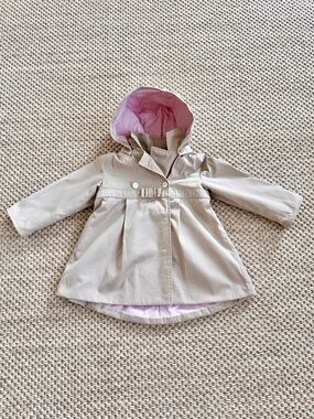 Jacadi Toddler Trench Coat with Removable Hood